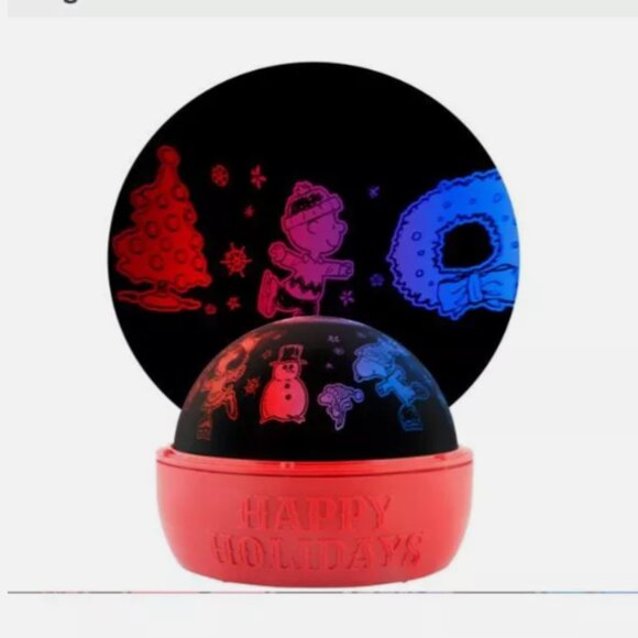 Peanuts LED Rotating Light Show Christmas Projector Scene Charlie Brown Snoopy - Picture 4 of 6